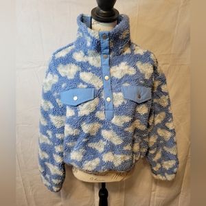 Urban Outfitters Sweaters: Cloud Print Fleece Jacket